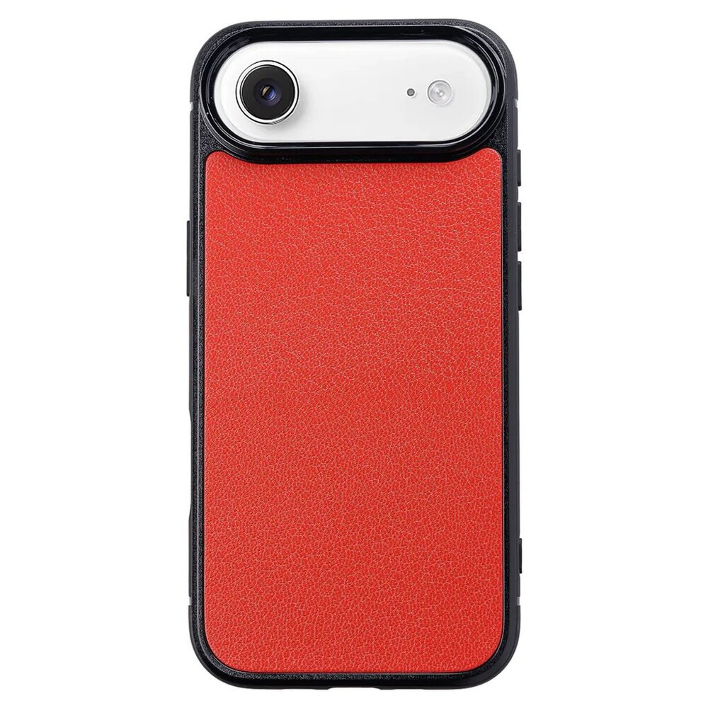 iPhone 17 Air Goatskin Leather Case – Red Goatskin Grip Cover
